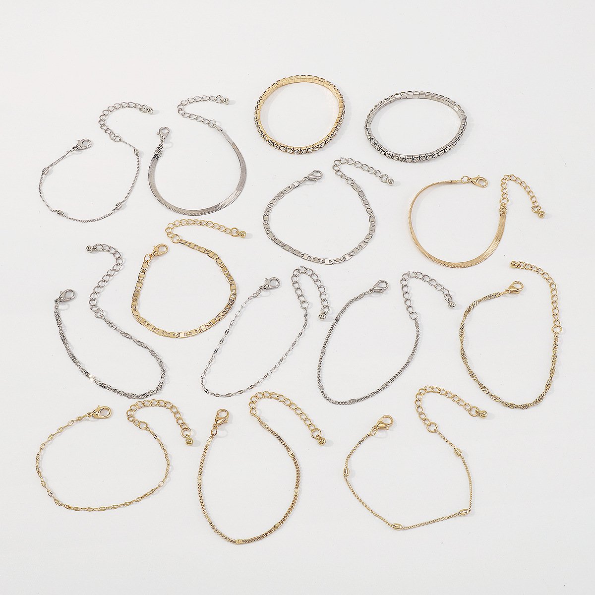 B1866 Jewelry Metal Simple Hand Drill Snake Bracelet Fashion Claw Chain Hand Decoration Set