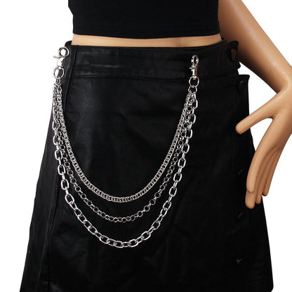 Jeans Pant Chain Fashion Metal Decoration Waist Chain Punk Versatile Waist Accessories Body Chain