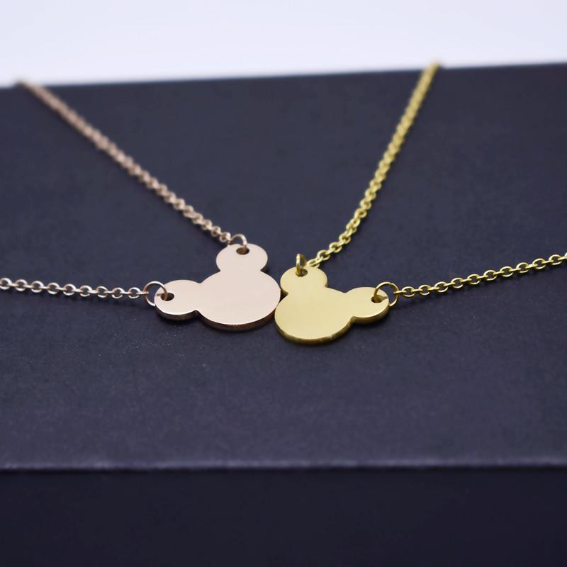 Dongdaemun Mickey Mouse Necklace Female Fashion Simple Mickey Head Necklace