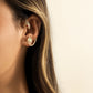 Jewelry Fashion Street Shooting Geometric Metal Earrings Earrings Hip Hop Simple Diamond Snake Earrings Female