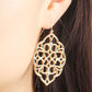 Hollow simple fashion exaggerated big earrings geometric oval lace geometric earrings
