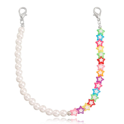 Jewelry ins hot style fashion all-match single-layer color five-pointed star shoe chain female jewelry