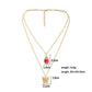Fashion Water Drop Resin Transparent Crystal Dried Flower Pendant Super Fairy Hollow Butterfly Double Layer Clavicle Necklace For Women