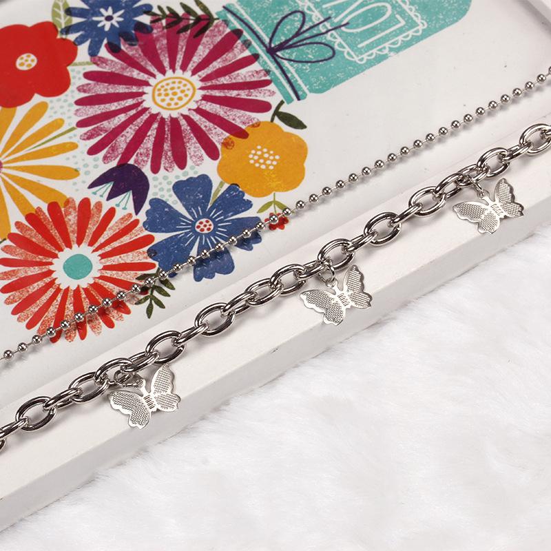Butterfly waist chain fashion simple decoration dress with jk skirt pants chain