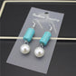 High-gloss imitation pearl earrings natural turquoise earrings star earrings with the same temperament