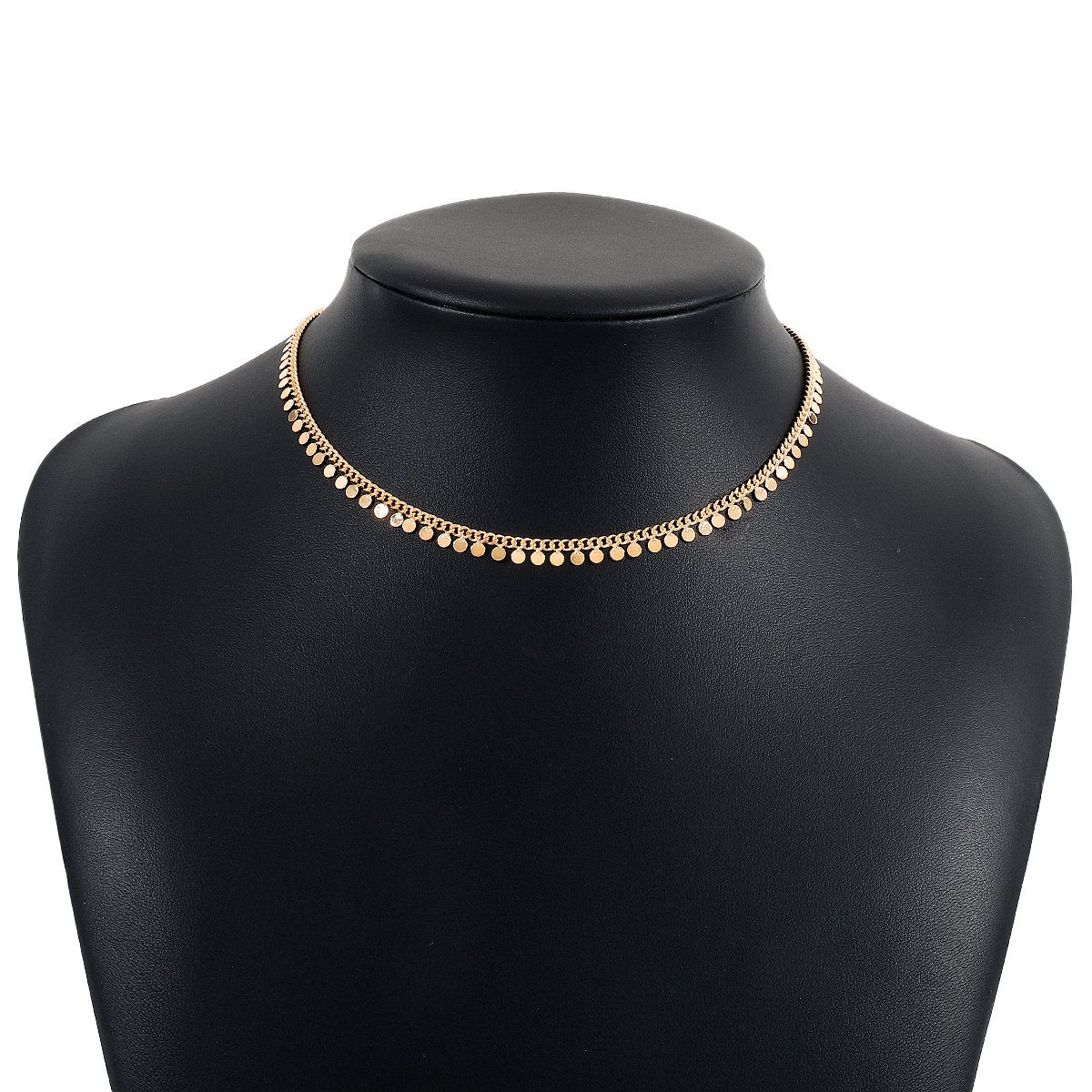 N1245 Simple niche disc tassel necklace single-layer fashion personality trendy necklace net red street style necklace