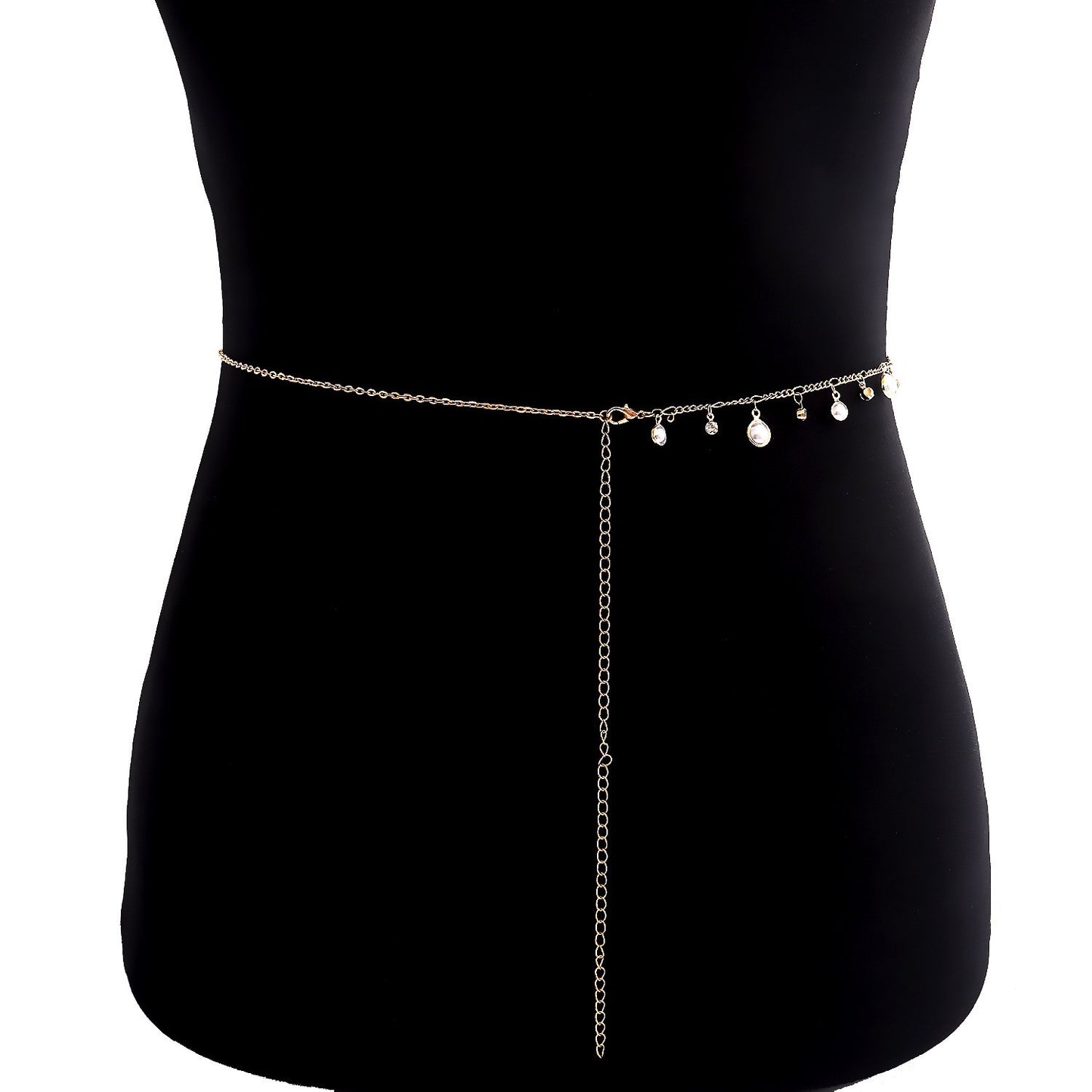 Jewelry Spice Girl Tassel Imitation Pearl Zircon Pendant Waist Chain Belt Xiaoxiang Metal Waist Chain Female