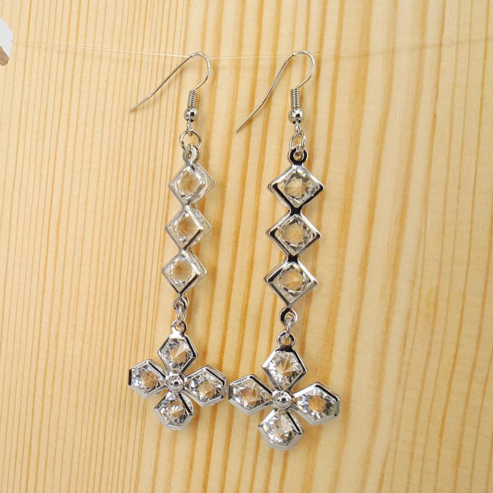 Long Earrings Rhombus Earrings Earrings Alloy Earrings Fashion Exaggerated Earrings