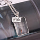 Jewelry Fashion Trendy Long Square Crystal Pendant Wishing Dandelion Necklace