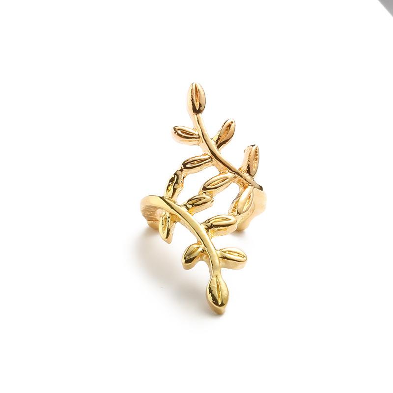 Fashionable all-match trendy men's trendy women's tree leaf ear clips without pierced earrings jewelry