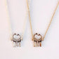 Explosive heart deer animal necklace direct supply