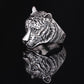 Personality Men's Domineering Retro Leopard Head Ring Fashion Animal Ring Jewelry