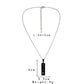 Fashion simple and personalized stainless steel couple KING and QUEEN diamond necklace