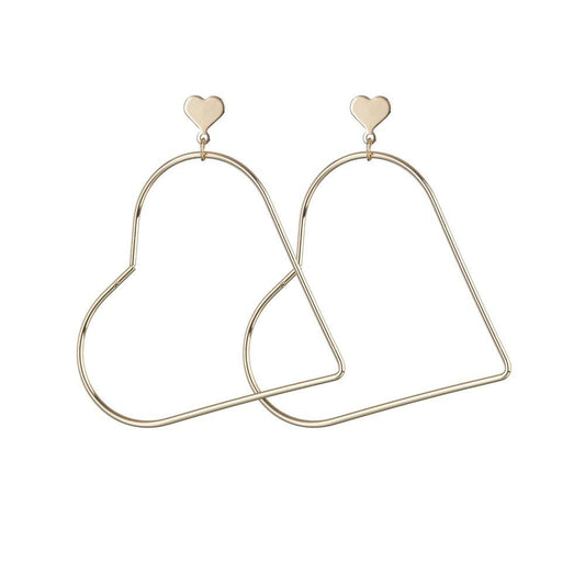 Simple Fashion Size Peach Heart Earrings Exaggerated Earrings Ladies Accessories