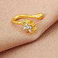 Zircon Nose Ring Metal U-shaped Leaves Heart Nose Nail Nail Decoration Simple Piercing Jewelry