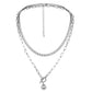 Double-layer stainless steel Cuban chain NK chain OT buckle ball necklace men's titanium steel necklace does not fade male
