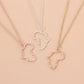 Jewelry Hollow Africa Map Pendant Necklace Female Personality Versatile Simple Fashion Necklace