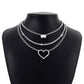 N1483 jewelry, layered sweet and cool girl love necklace rhinestone multi-layered punk hip-hop necklace