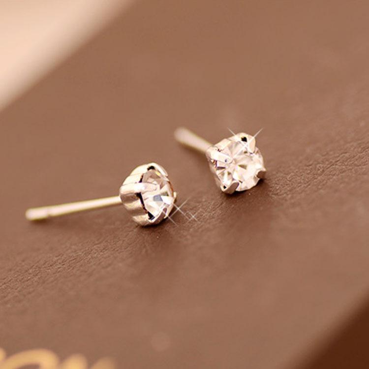 Jewelry Flash Diamond Alloy Earrings Claw Diamond Crystal Gemstone Earrings Lulu Earrings