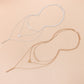 Jewelry fashion street shooting elbow triangle sequin metal strip combination necklace