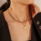 Jewelry Creative Astronomical Compass Retro Round Card Pendant Fashion Double Compass Hip Hop Necklace