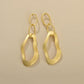 S925 silver needle fashion matte metal trendy earrings irregular geometric personality exaggerated earrings female