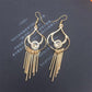 Peach water drop tassel female earrings clip diamond earrings Yunguichuan minority popular jewelry