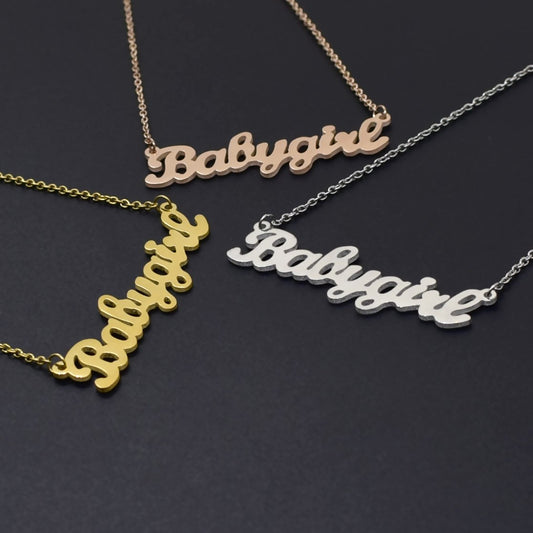 Explosive Necklace Titanium Steel Alphabet Necklace Babygirl Necklace Accessories