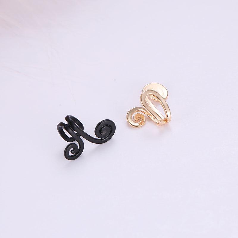 Simple Shiatsu Slimming Earrings Women's Fashion Tight Hoop Curse Monkey King Ear Clip No Pierced Earrings