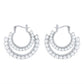 E1694 French retro palace elegant pearl earrings niche double-layer design geometric fashion earrings