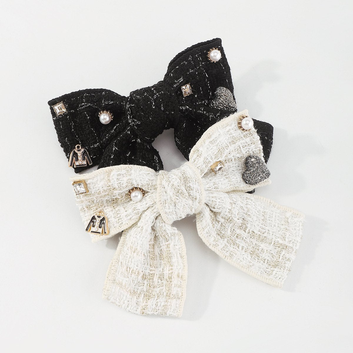 F5269 French fragrance bowknot hairpin pearl temperament rhinestone light luxury sweet love spring clip