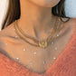 N9486 Jewelry Metal Texture Simple Flame Necklace Fashion Retro Creative Necklace Female