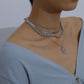 Jewelry Simple Twist Chain Geometric Necklace Personality Snake Bone Chain Queen Portrait Pendant Necklace