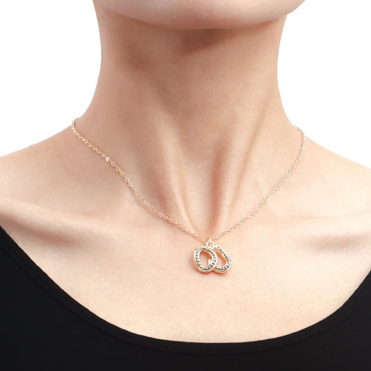 Jewelry simple single-layer geometric 8-character pendant clavicle chain necklace women's sweater necklace high-end sense