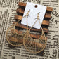 Mesh hand-wound large water drop ear clips can be worn with or without ear holes Free rubber ear pads for night parties