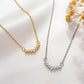 Ins Simple Diamond Necklace Female Retro Fashion Niche Design Curved Pendant Clavicle Chain Temperament Necklace