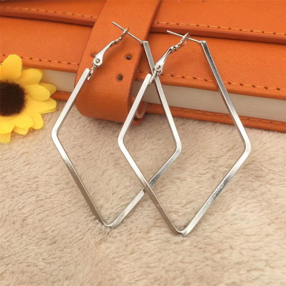 Simple Fashion Rhombus Earrings Geometric Earrings Female Ear Hanging Earrings