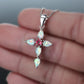 Explosive cross pendant necklace women's summer collarbone chain opal jewelry with diamond head jewelry