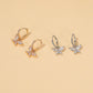 Crystal Butterfly Earrings Super Flash Zircon Butterfly Earrings Femininity Versatile Earrings Earrings