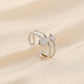 Jewelry Light Luxury Design Stainless Steel Open Stars Sun Adjustable Ring