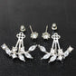 Fashion Girl Jewelry Diamond Crystal Leaf Earrings Branch Back Hanging Zircon Earrings