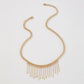 N9465 Jewelry Metal Texture Cool Necklace Hip Hop Creative Tassel Personality Necklace Female