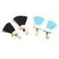 Vintage Ethnic Scalloped Tassel Earrings Fashion Colorful Exaggerated Accessories Boho Earrings