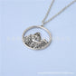 Drip Oil Pendant Empty Circle Mountains Necklace Handmade Silver Necklace Jewelry