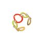 Jewelry fashion light luxury stainless steel dripping oil circle O-shaped open ring