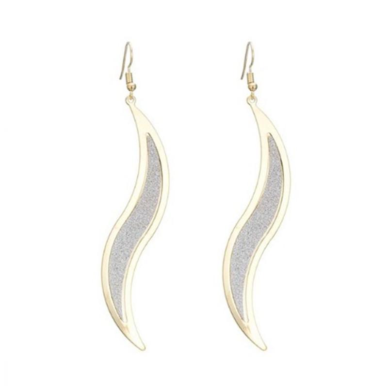 Fashion ear jewelry frosted willow leaf earrings creative alloy leaf earrings earrings