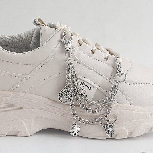 Jewelry fashion sports tree of life metal shoe chain accessories non-fading ins cool shoe accessories