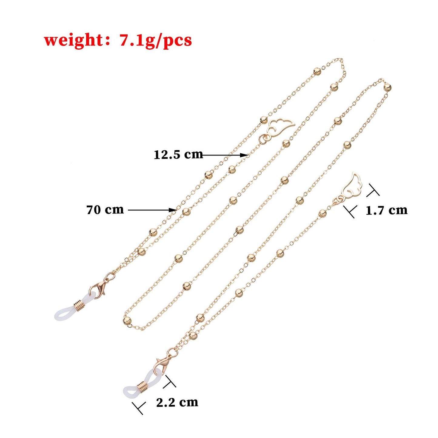 Jewelry Angel Wings Glasses Chain Temperament Beads Chain Mask Mask Fixed Accessories