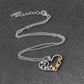 Fashion peach heart-shaped necklace mom letter hollow diamond pendant clavicle chain jewelry