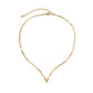 Hip-hop simple V-shaped snake bone chain collarbone necklace retro versatile metal geometric men and women necklace